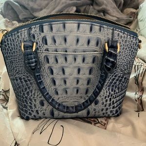 Brahmin Embossed Mini Duxbury in Blue